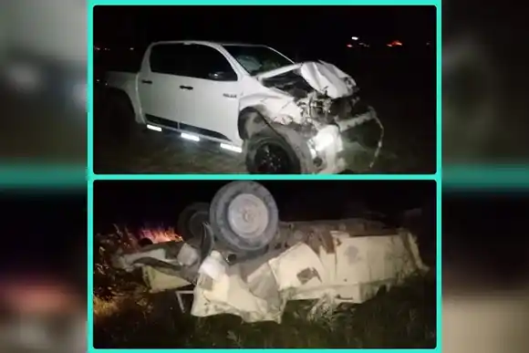 Chocó de atrás a otra camioneta y los ocupantes terminaron lesionados