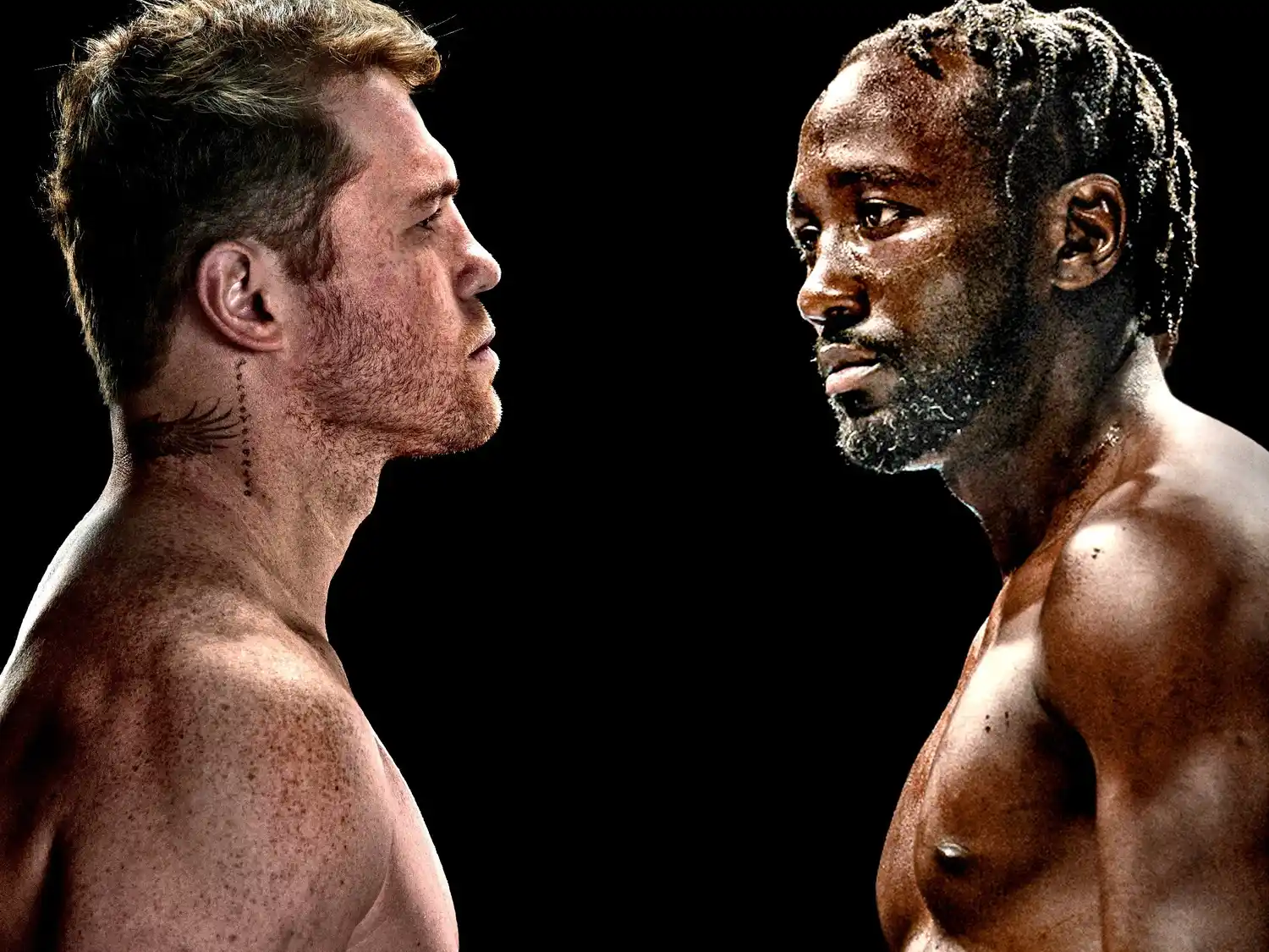 El mexicano Canelo Álvarez frente a Terence Crawford, el sábado en Las Vegas.Foto:Netflix