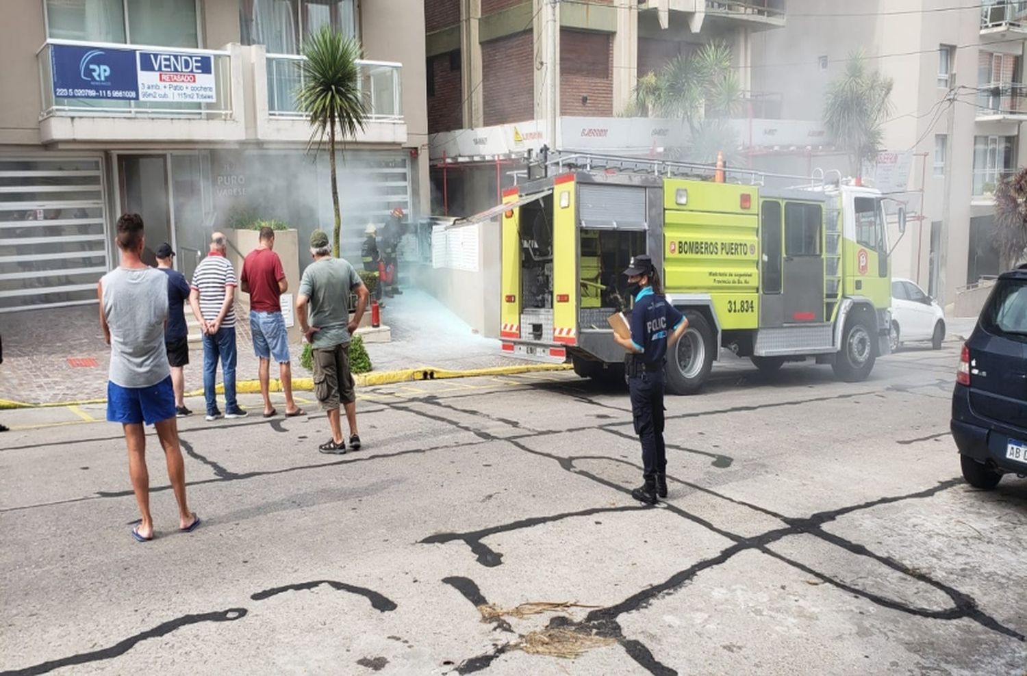 Incendio en un edificio de Falucho al 700