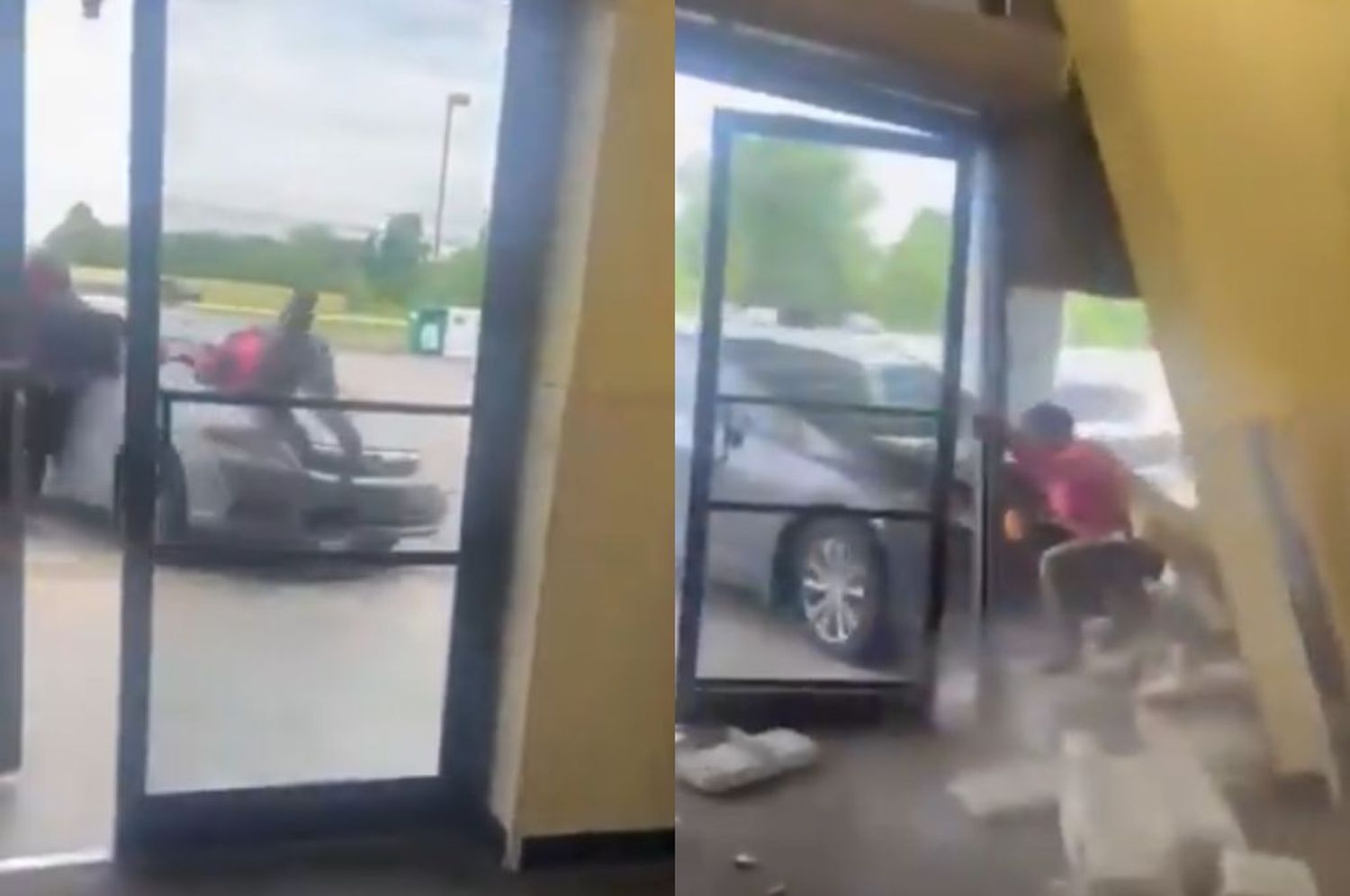 Durante una discusión, un joven de 17 años embistió con el auto a varias personas y terminó dentro de una tienda