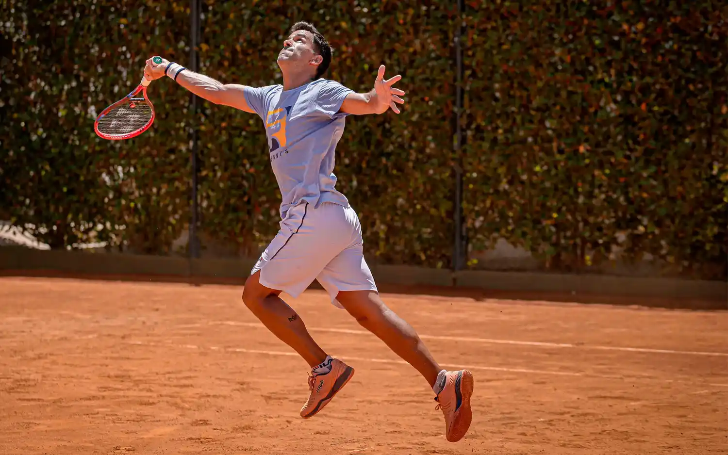 FOTO AAT "Machi" González, entrenándose en el calor rosarino.