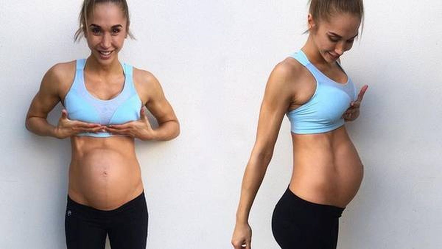 Polémica por los abdominales de una mujer embarazada