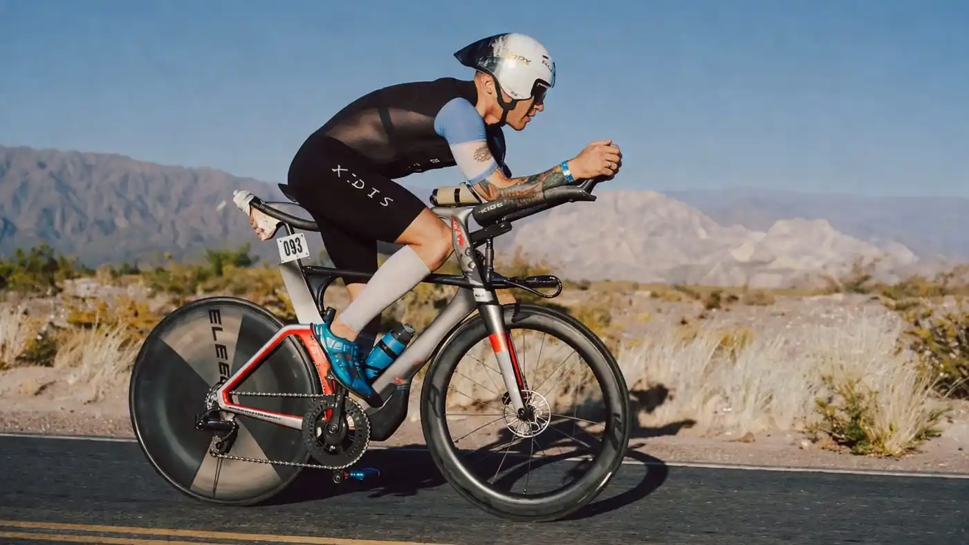 Maximiliano Agostini durante el Ironman 70.3 de San Juan