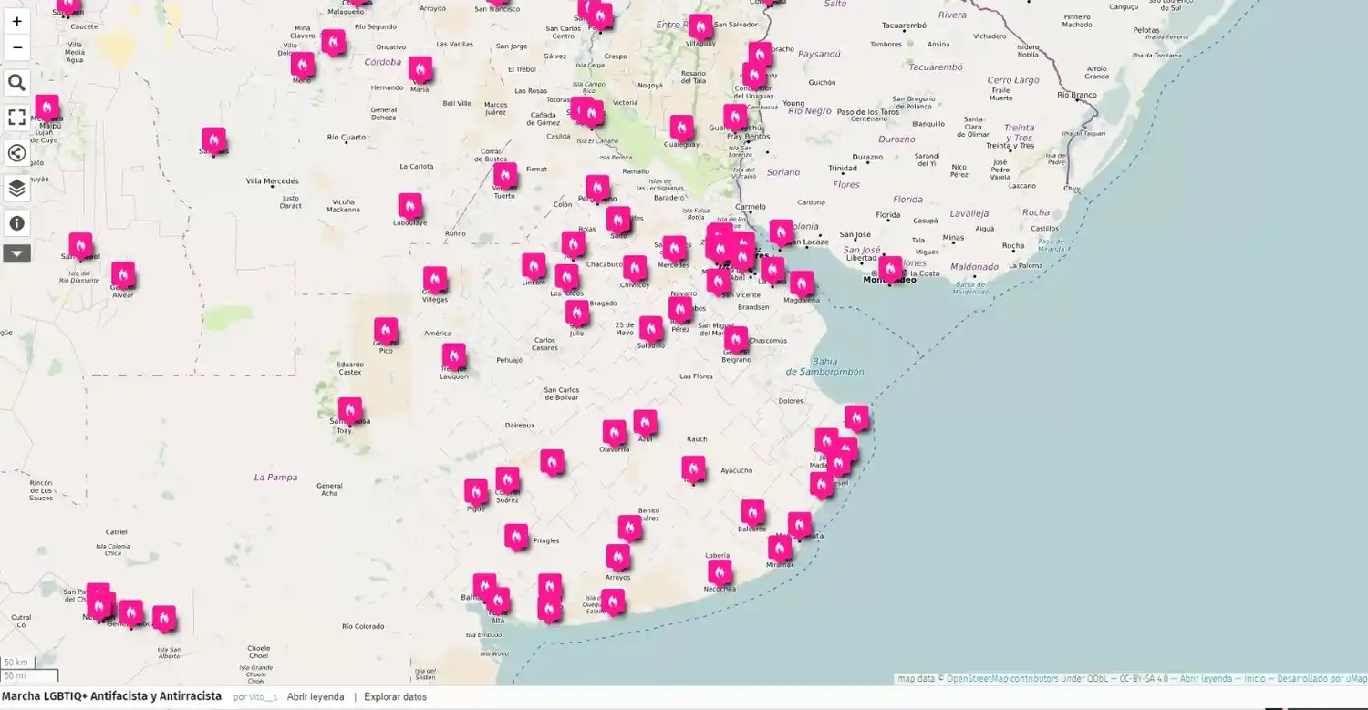 Marcha Federal del Orgullo Antifascista y Antirracista.