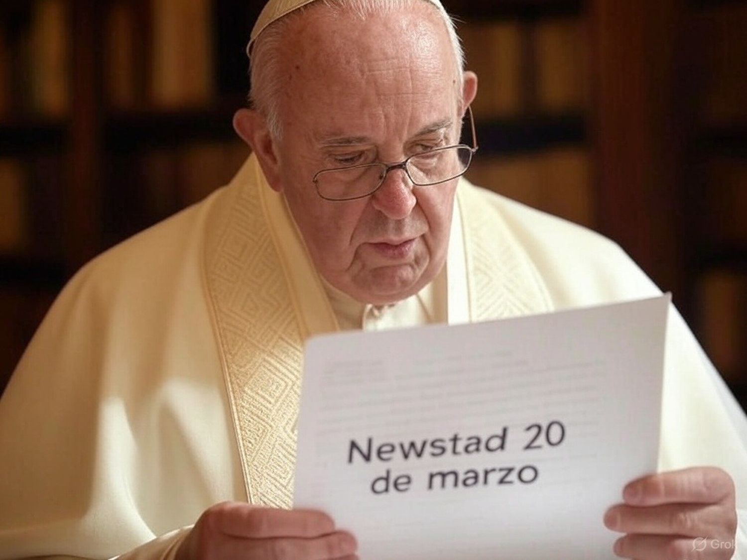 Santoral. Francisco, leyendo el Santoral del 20 de marzo.