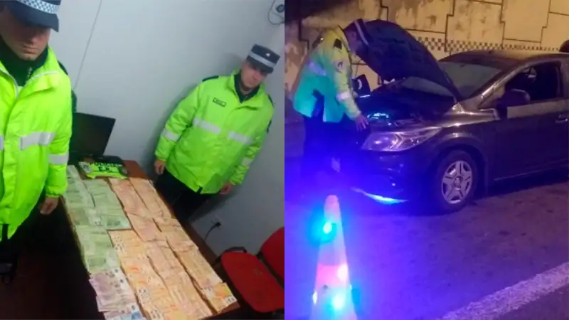 La Caminera de Gualeguaychú identificó a tres hombres que circulaban con documentación falsa y cinco millones de pesos