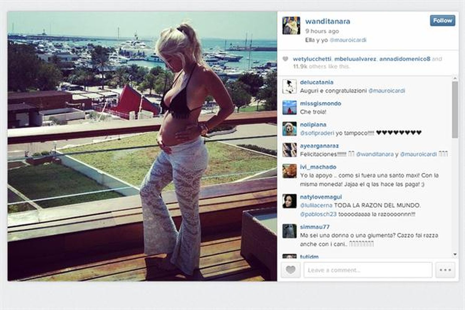 Wanda Nara confirmó que espera una niña