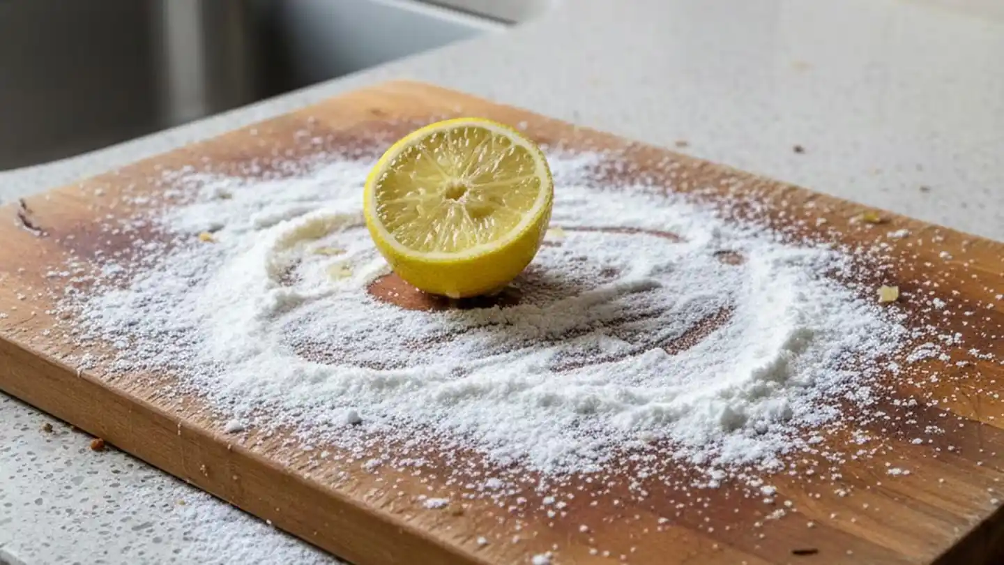 El bicarbonato y el limón son más efectivos que otros productos para limpiar las tablas de picar.