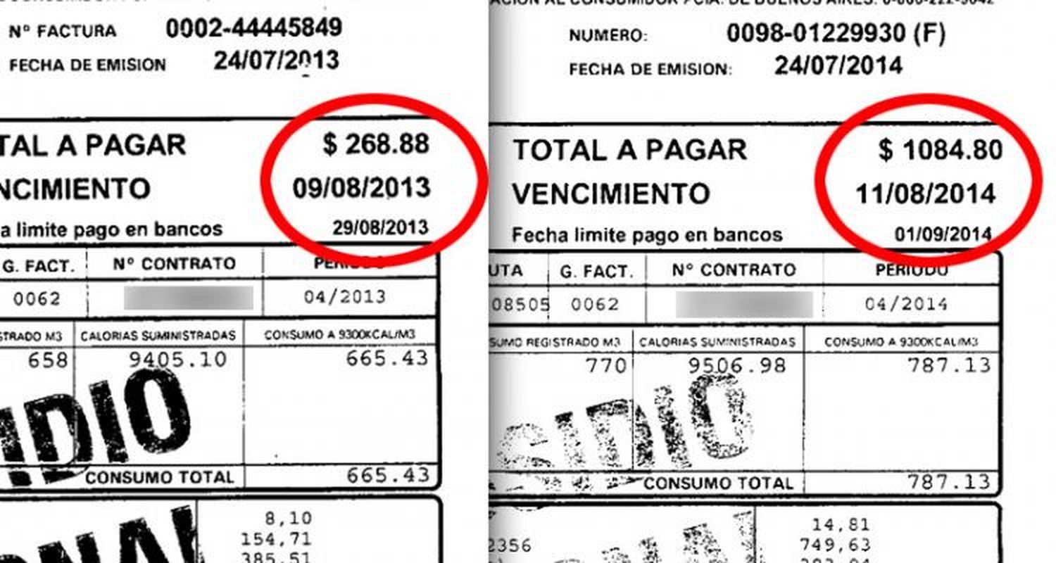 Más de 200 reclamos en la Omic por  el aumento en las facturas de gas