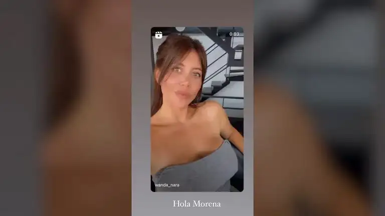 "Hola morena", escribió Wanda Nara en su Instagram para mostrar su cambio de look