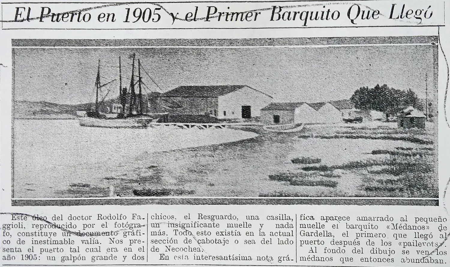 El puerto de Gardella hace 120 años