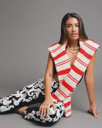 Este es uno de los looks que usó Antonela Roccuzzo de Carolina Herrera/ @voguemexico