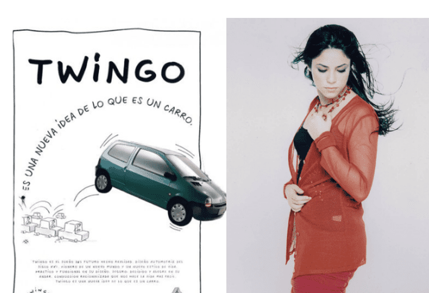 La publicidad que a Shakira no le gustaría recordar. Foto cortesía Portafolio