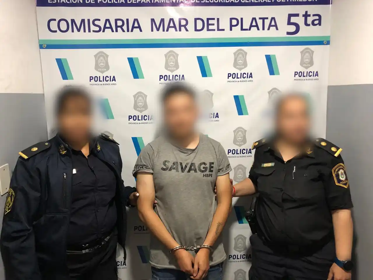 La policía los capturó en La Peregrina al 200.