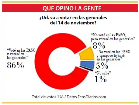 Votaron en las PASO y harán en las generales de noviembre
