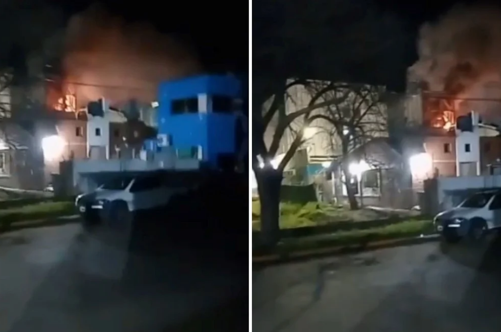 Un testigo registró el incendio.