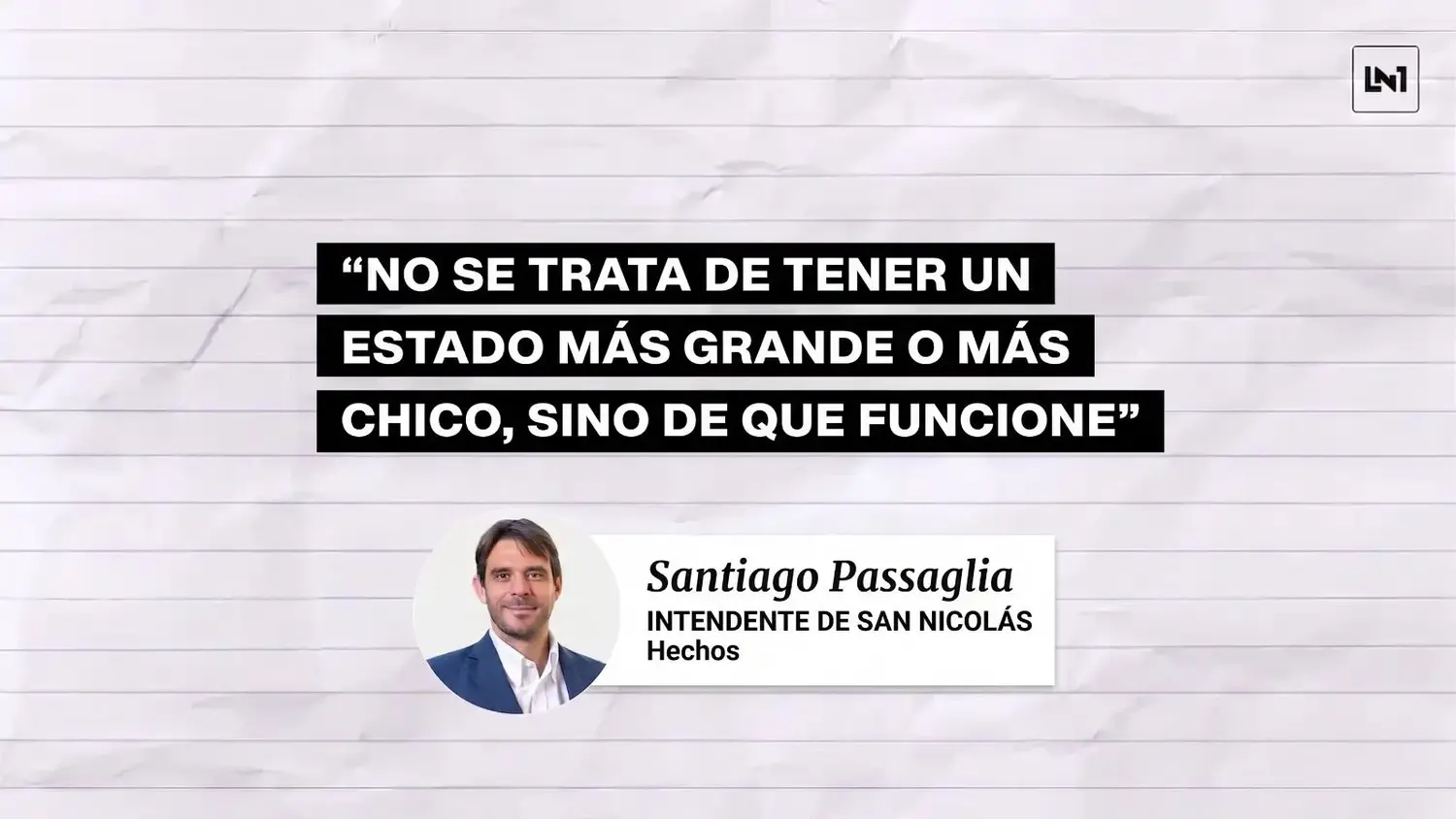 Passaglia defendió su modelo en San Nicolás: "Los municipios tienen recursos para transformarse sin Nación ni Provincia"