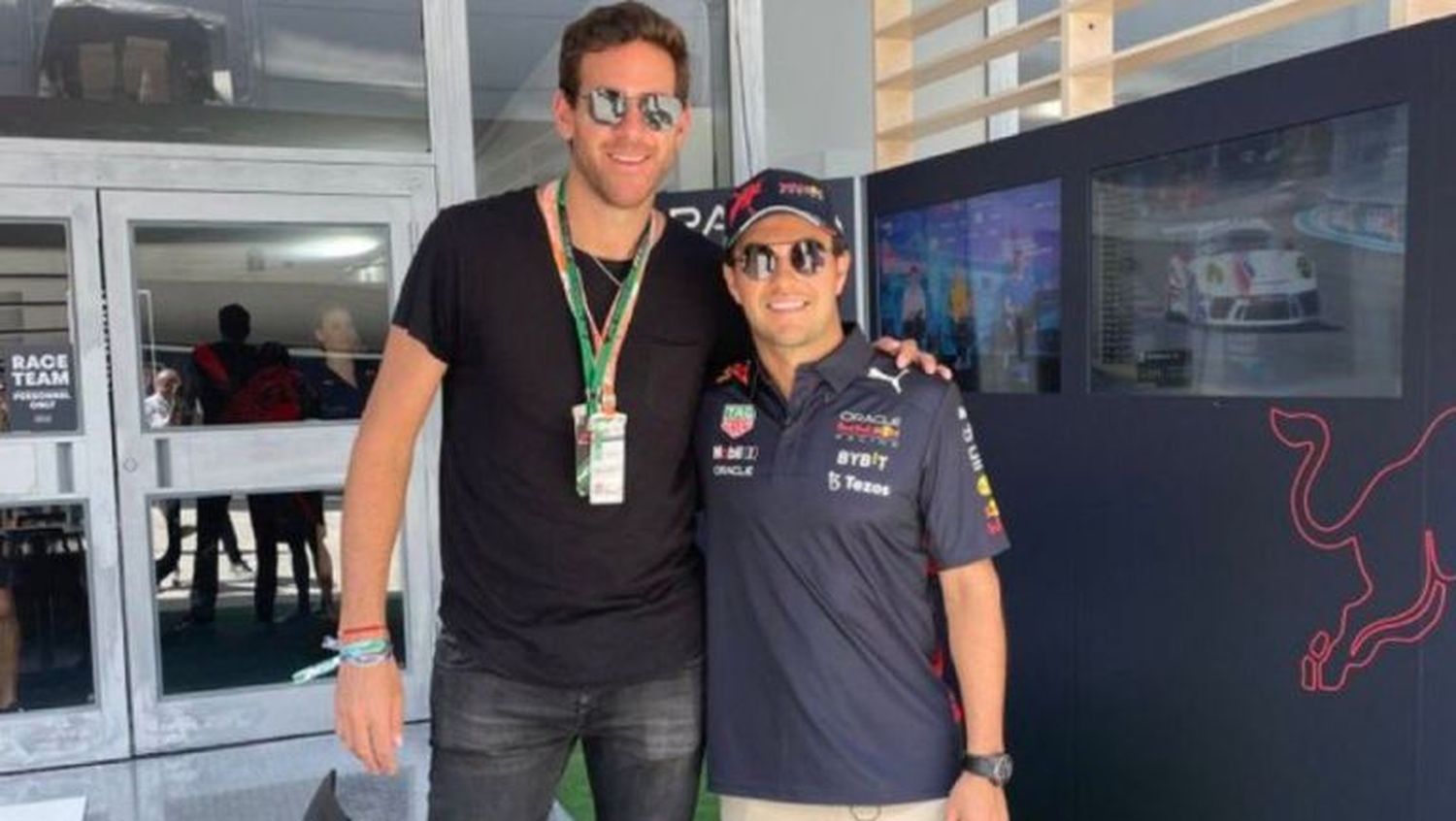Del Potro, con “Checo” Pérez