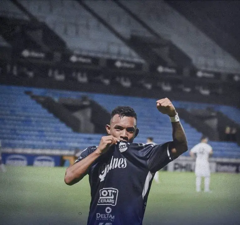 Camilo Machado, autor del gol que le dio la victoria a Quilmes. Fotografía: Agencia Noticias Argentinas / @qacoficial
