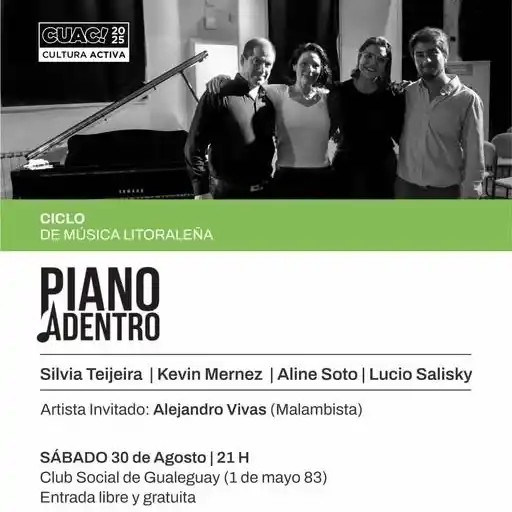 Gualeguay será sede del ciclo litoraleño “Piano Adentro”