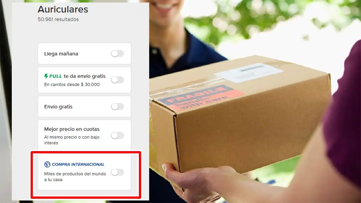 Ya aparece la opción "Compra internacional"