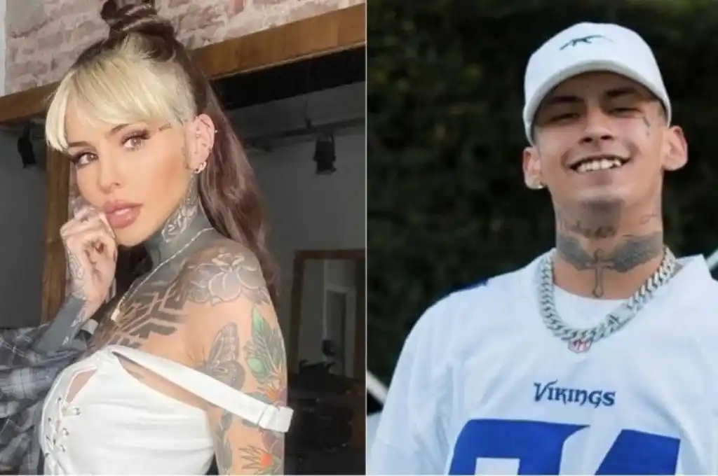 L-Gante hizo un pícaro comentario a Cande Tinelli sobre sus tatuajes
