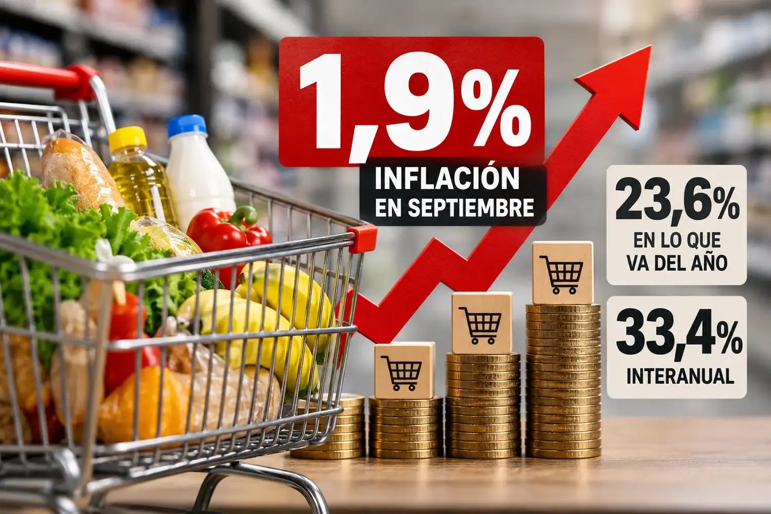 La inflación volvió a subir en septiembre: fue del 1,9% y acumula un 23,6% en 2026