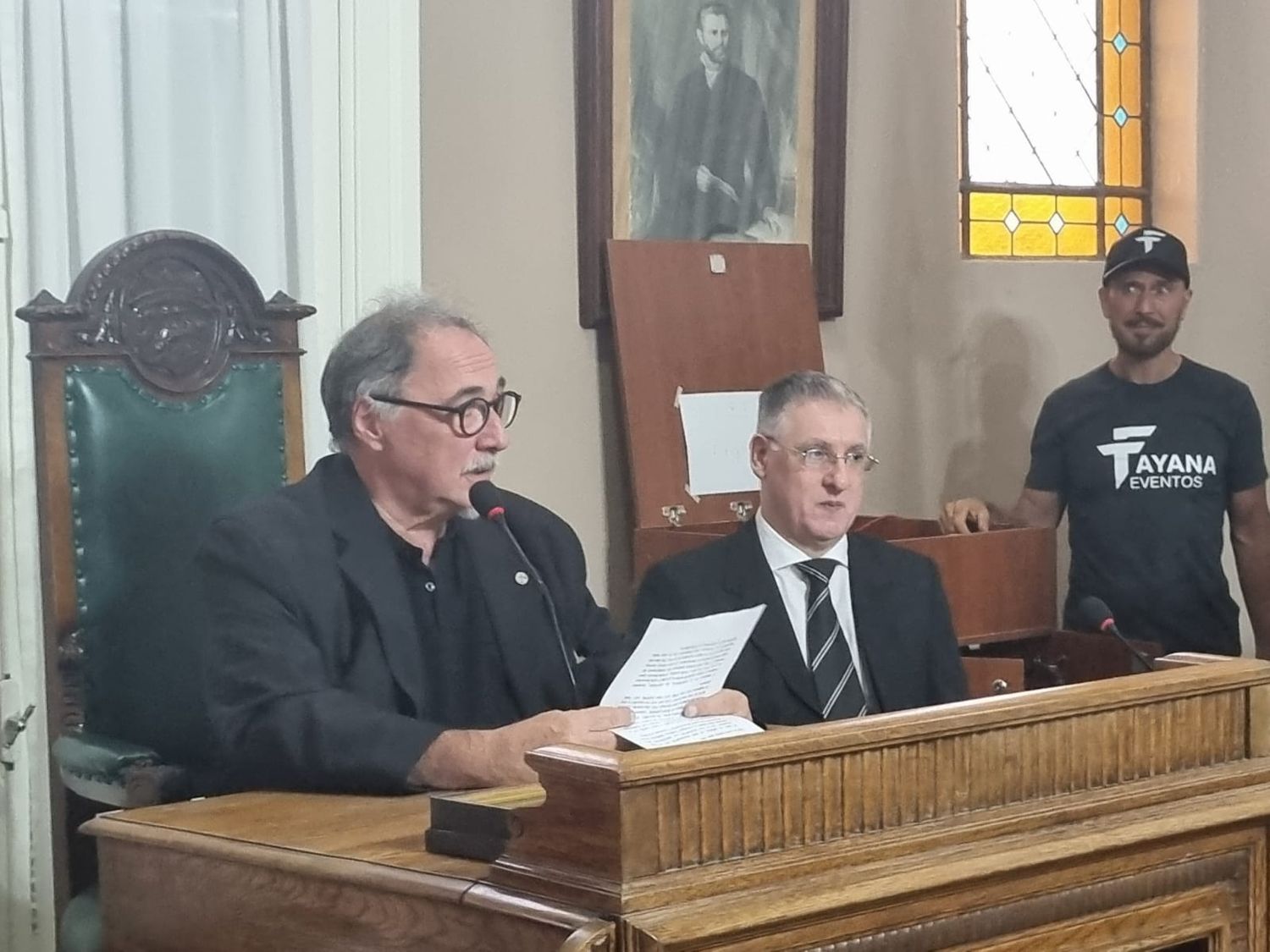 Guillermo Franchella en su primer discurso como intendente de Casilda