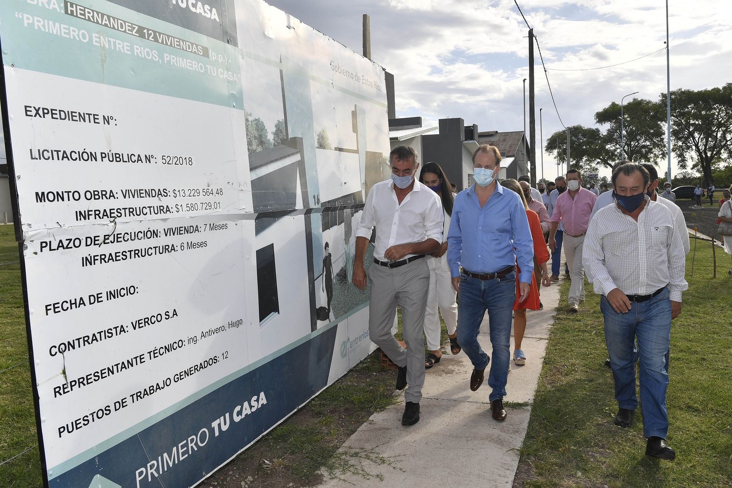 Bordet entregó  viviendas en Hernández