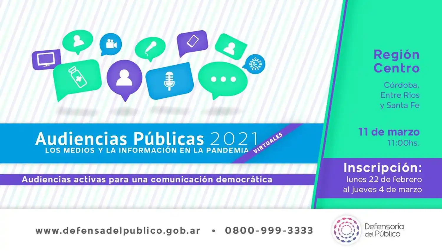 Servicios de Comunicación Audiovisual: realizarán audiencia