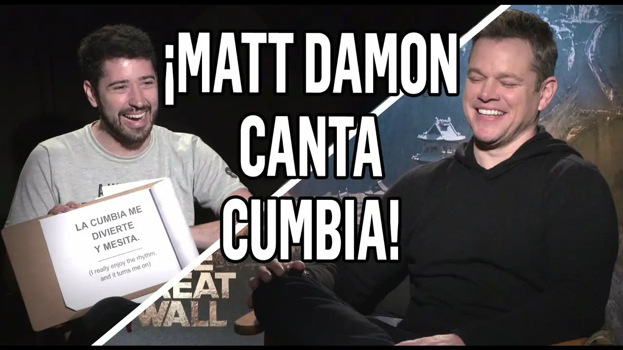 Desopilante video de Matt Damon cantando cumbia