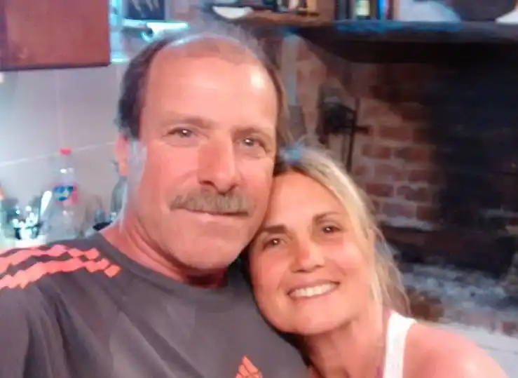 Junto al amor de su vida, Marita Rodríguez, con quien formó una hermosa familia.