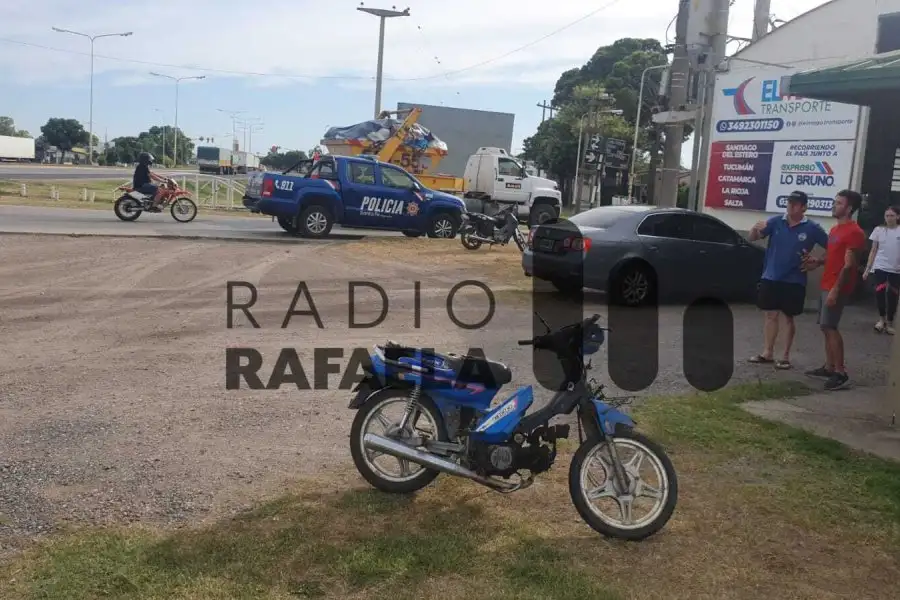 La moto involucrada
