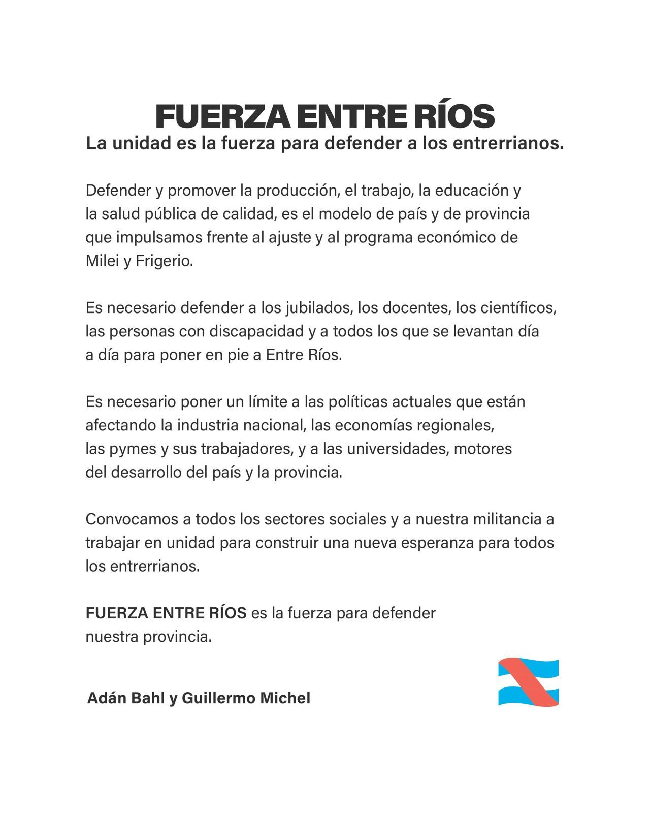 fuerza entre ríos