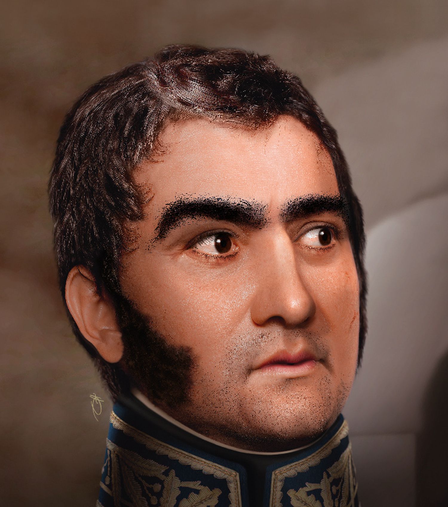 Así fue la reconstrucción digital del rostro de San Martín