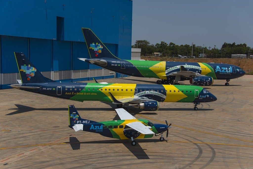Azul incorpora un nuevo Airbus A321neo con los colores de la bandera brasileña