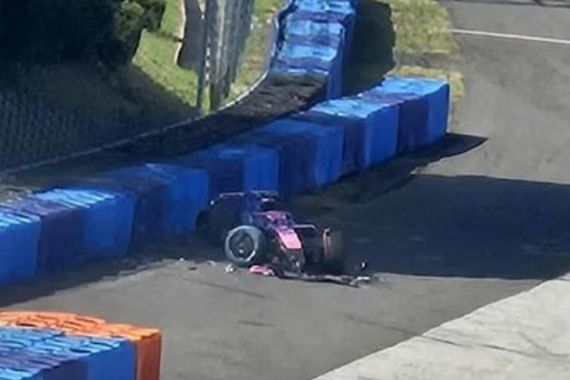 Colapinto protagonizó un accidente en los test de Fórmula 1 en Hungría