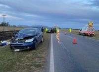 La caída de un cable de alta tensión provocó un choque en cadena en la Ruta 226