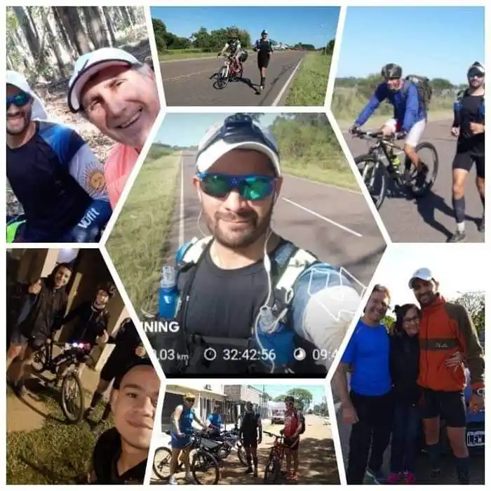 Migue Murgan corrió 200  kilómetros en competencia  internacional virtual