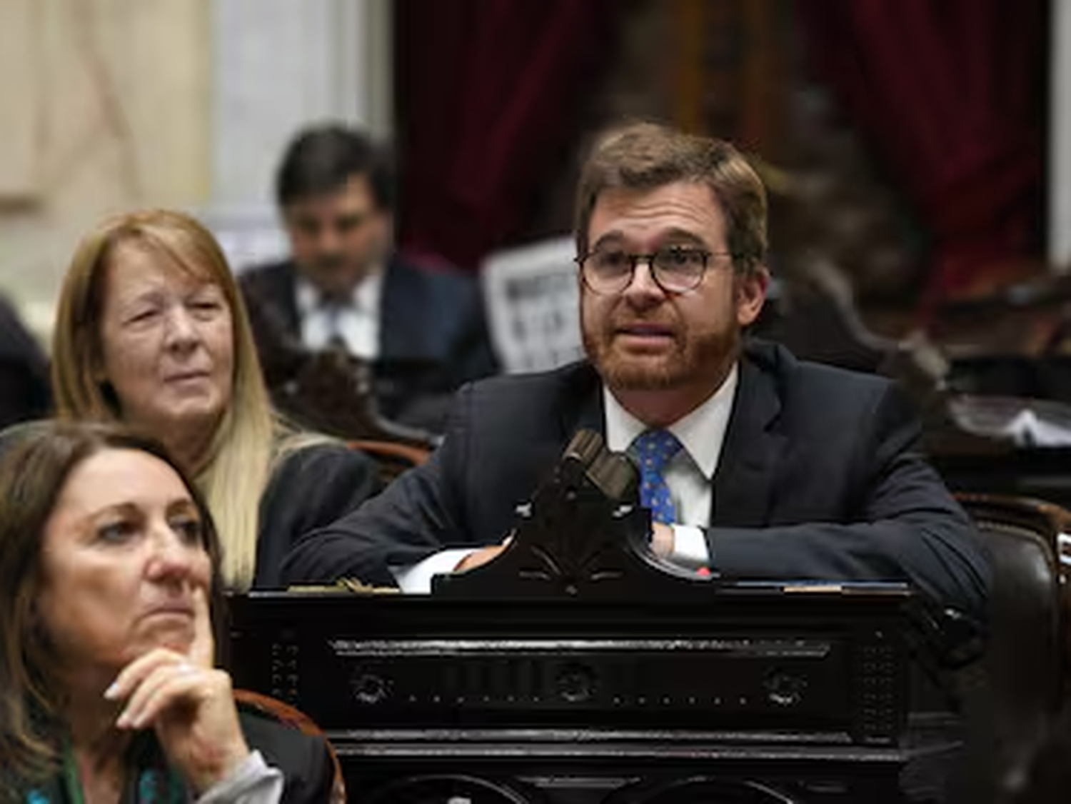 Nicolás Massot, en su banca de la Cámara baja de la Nación: Foto: Archivo