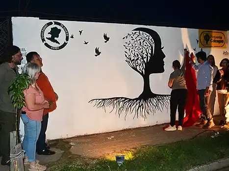 Inauguraron un nuevo mural ambiental en el marco del proyecto de forestación urbana