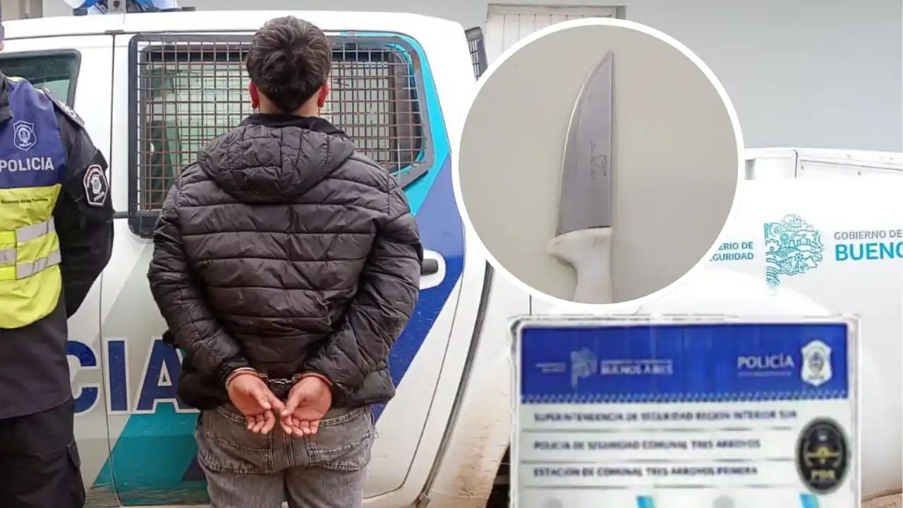 Aprehendido en Reta tras amenazar a su pareja con un cuchillo y golpearla en el rostro