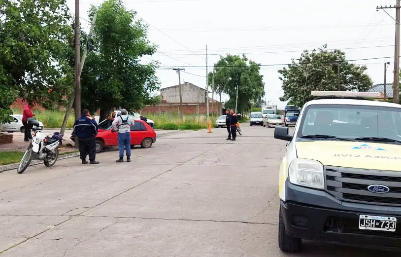 Choque frente a la iglesia del Puerto