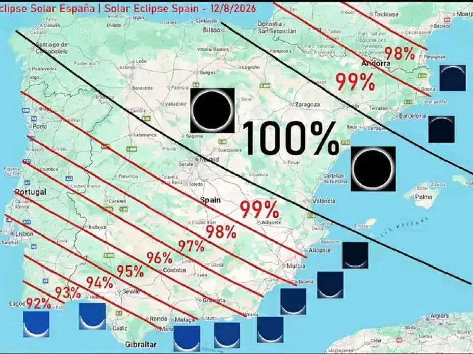mapa del eclipse
