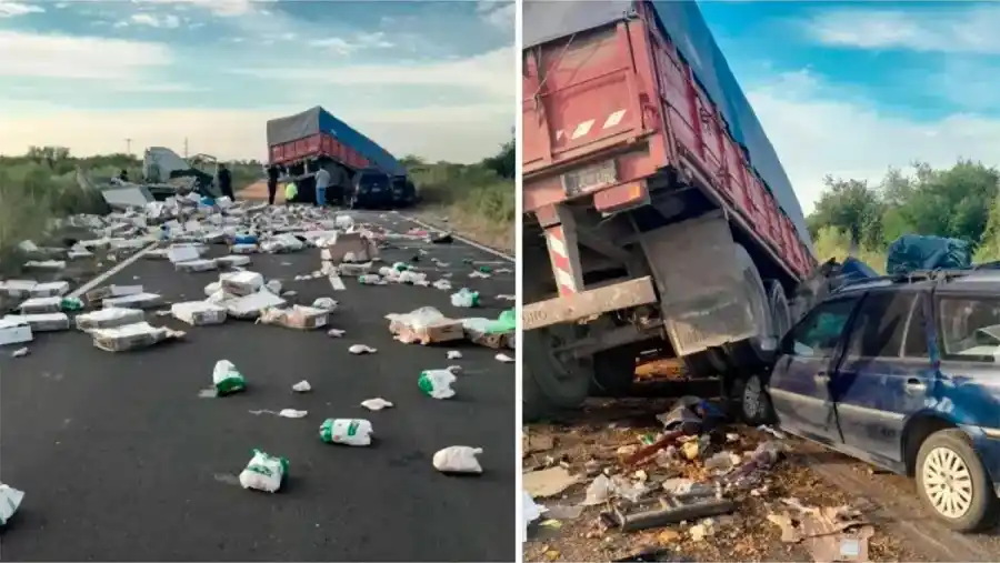 Murió un joven transportista tras un violento choque entre camiones en la ruta provincial 6