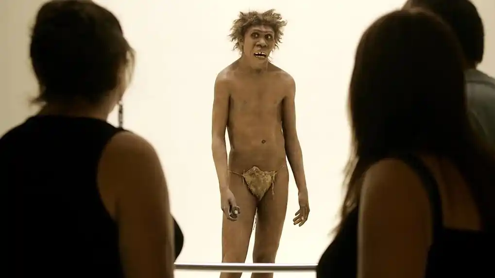 Hombre Neandertal en un Museo.