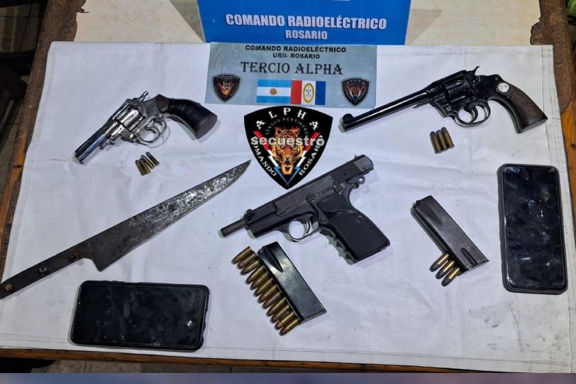 Armas secuestradas en zona noroeste.