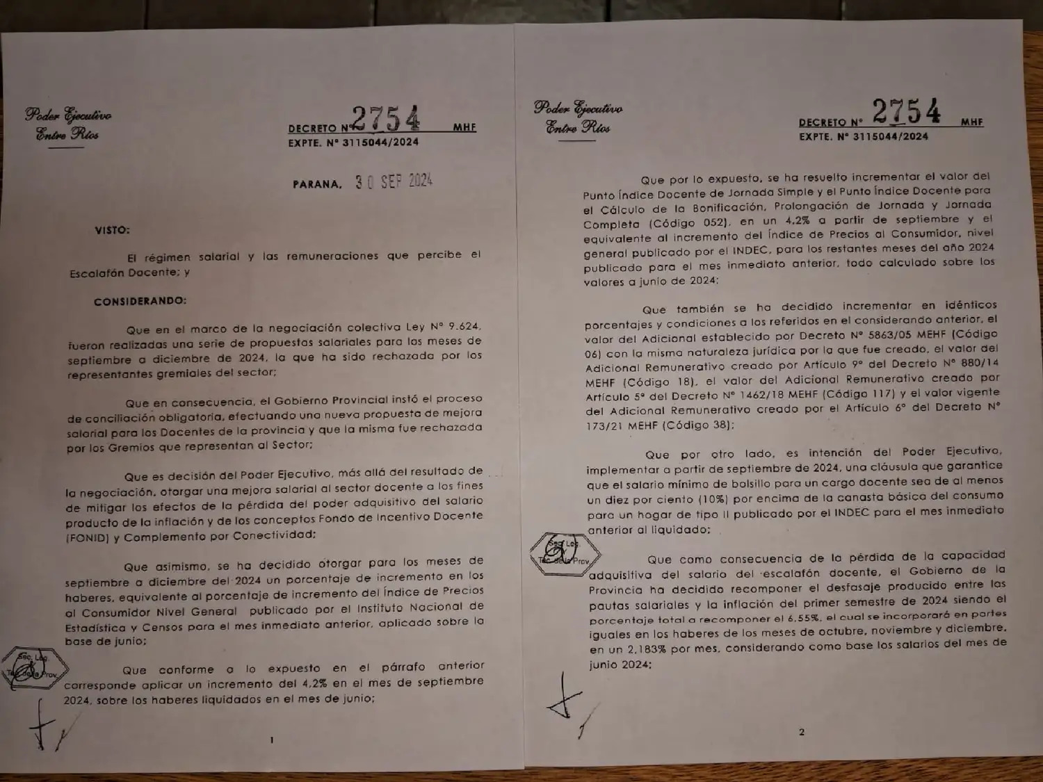 El gobierno de Entre Ríos creó el Fondo Provincial de Incentivo Docente y complemento de conectividad