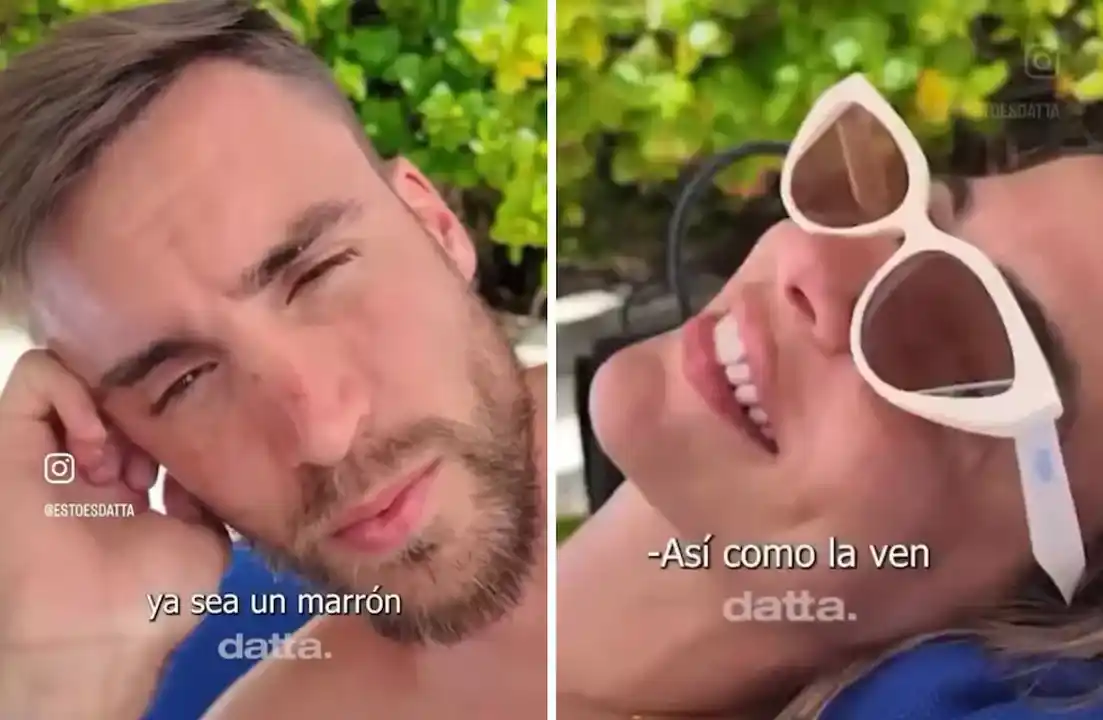 Nicolás Tagliafico junto a su mujer Caro Calvagni