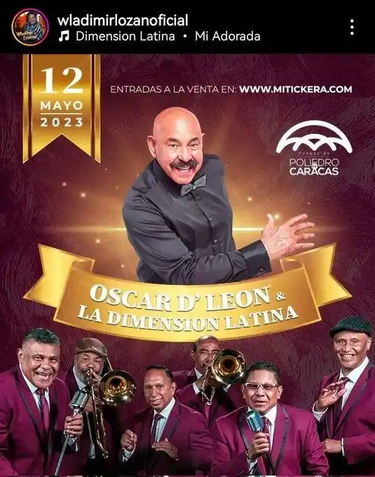 Wladimir Lozano reveló la reunión de D'León y la Dimensión. Foto Instagram